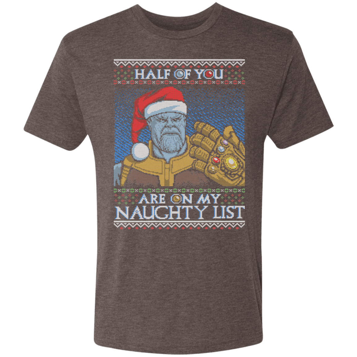 T-Shirts Macchiato / S Thanos Naughty List Men's Triblend T-Shirt