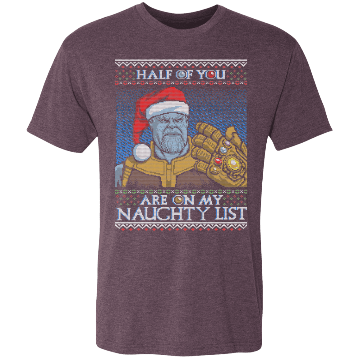 T-Shirts Vintage Purple / S Thanos Naughty List Men's Triblend T-Shirt