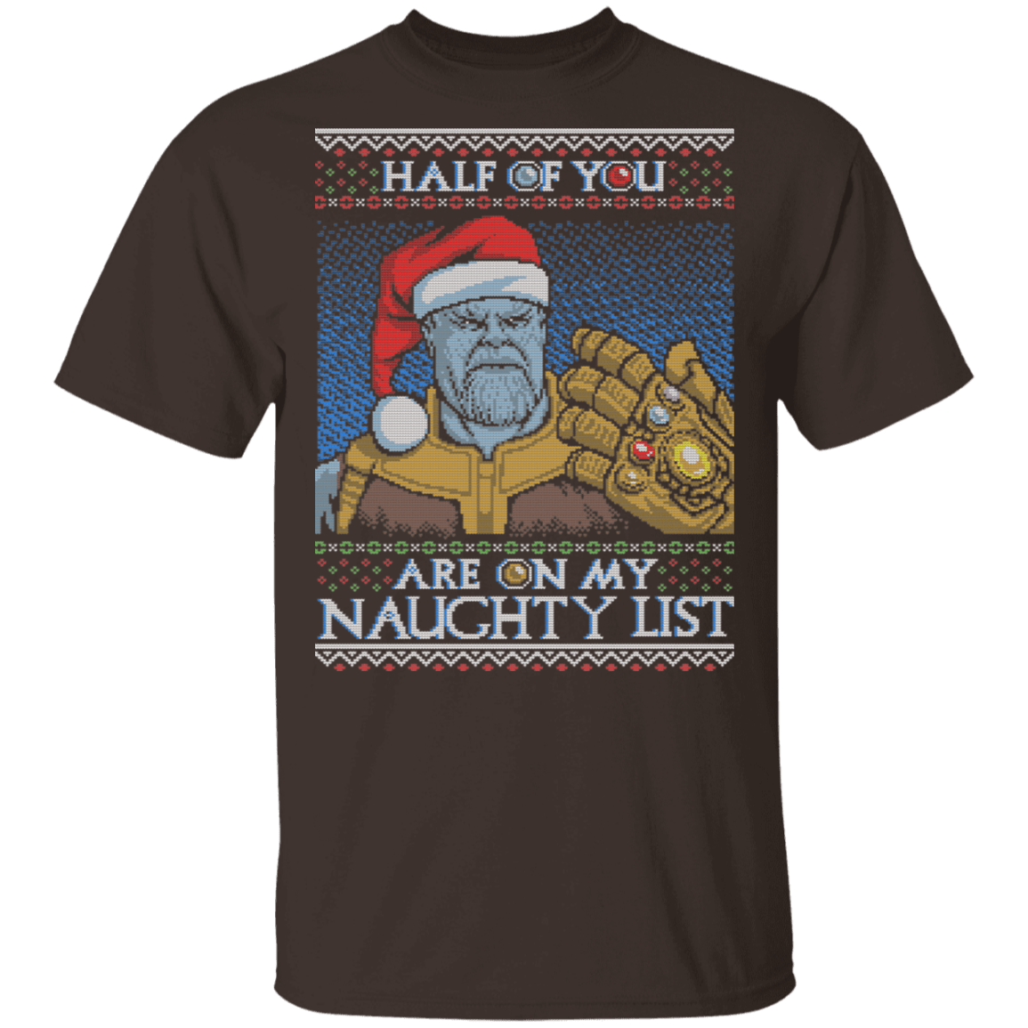 T-Shirts Dark Chocolate / S Thanos Naughty List T-Shirt