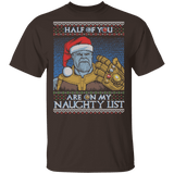 T-Shirts Dark Chocolate / S Thanos Naughty List T-Shirt