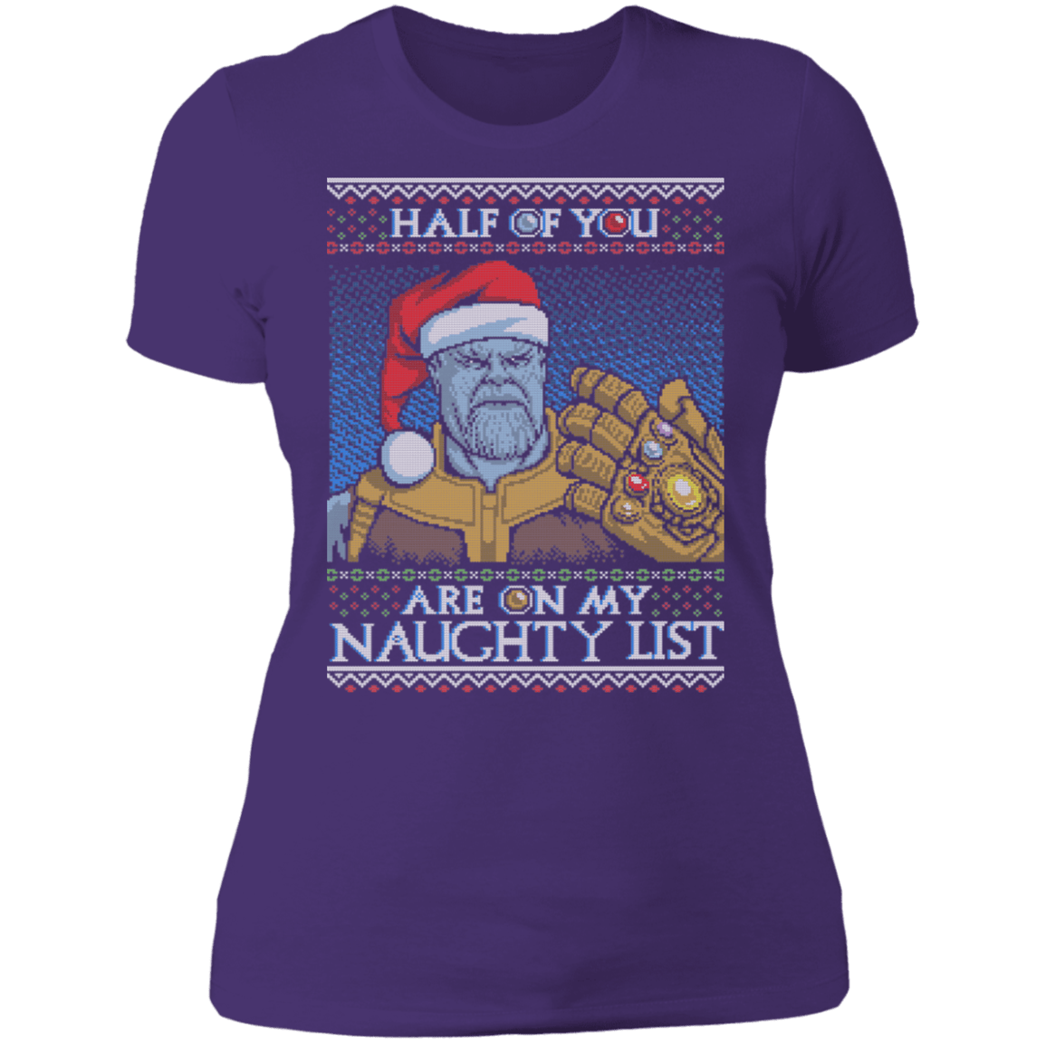 T-Shirts Purple Rush/ / S Thanos Naughty List Women's Premium T-Shirt