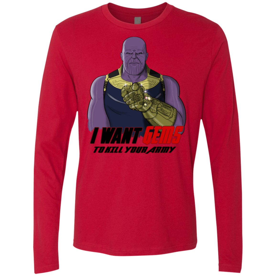 T-Shirts Red / S Thanos Sam Men's Premium Long Sleeve
