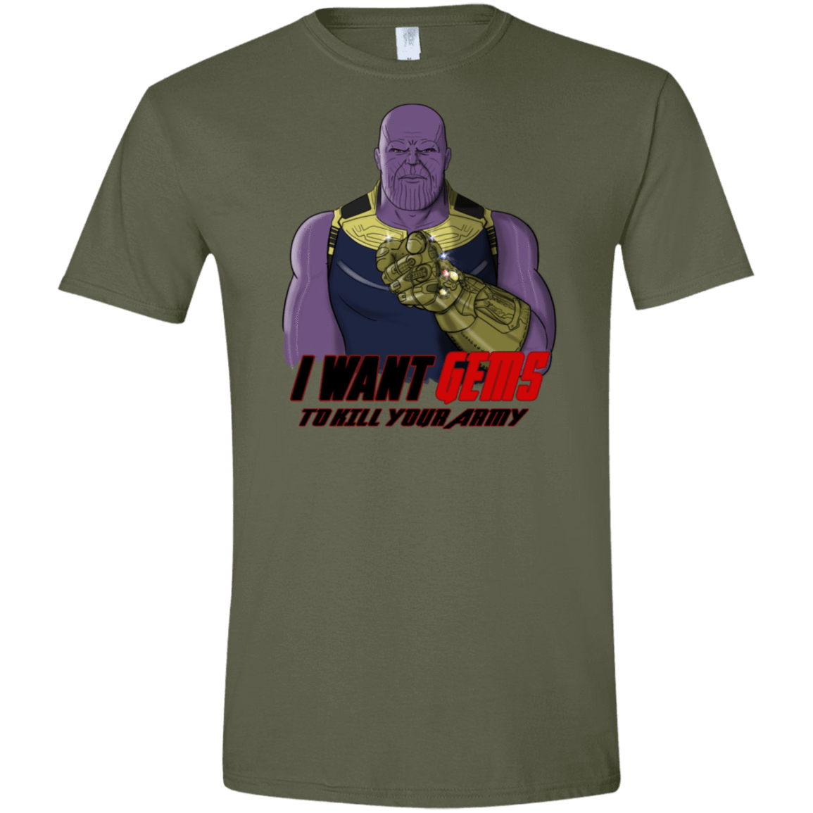 T-Shirts Military Green / S Thanos Sam Men's Semi-Fitted Softstyle
