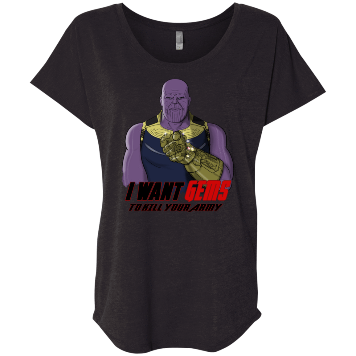 T-Shirts Vintage Black / X-Small Thanos Sam Triblend Dolman Sleeve