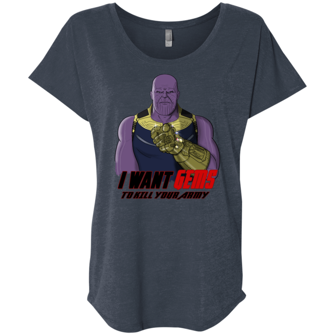 T-Shirts Vintage Navy / X-Small Thanos Sam Triblend Dolman Sleeve