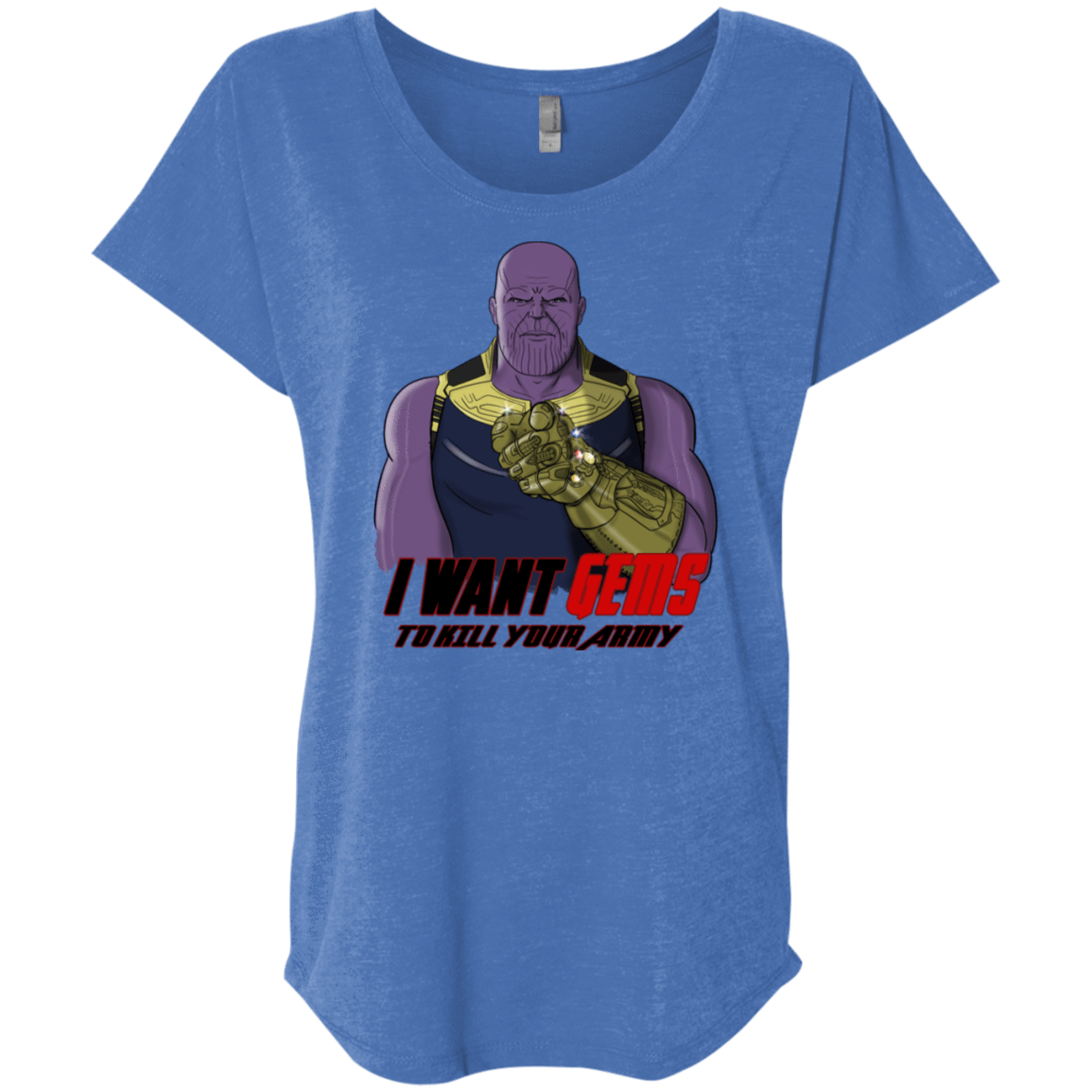 T-Shirts Vintage Royal / X-Small Thanos Sam Triblend Dolman Sleeve