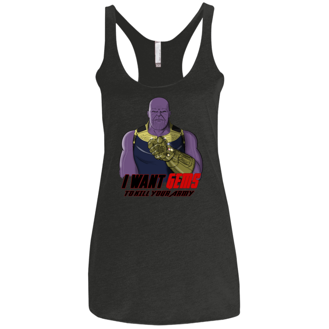 T-Shirts Vintage Black / X-Small Thanos Sam Women's Triblend Racerback Tank