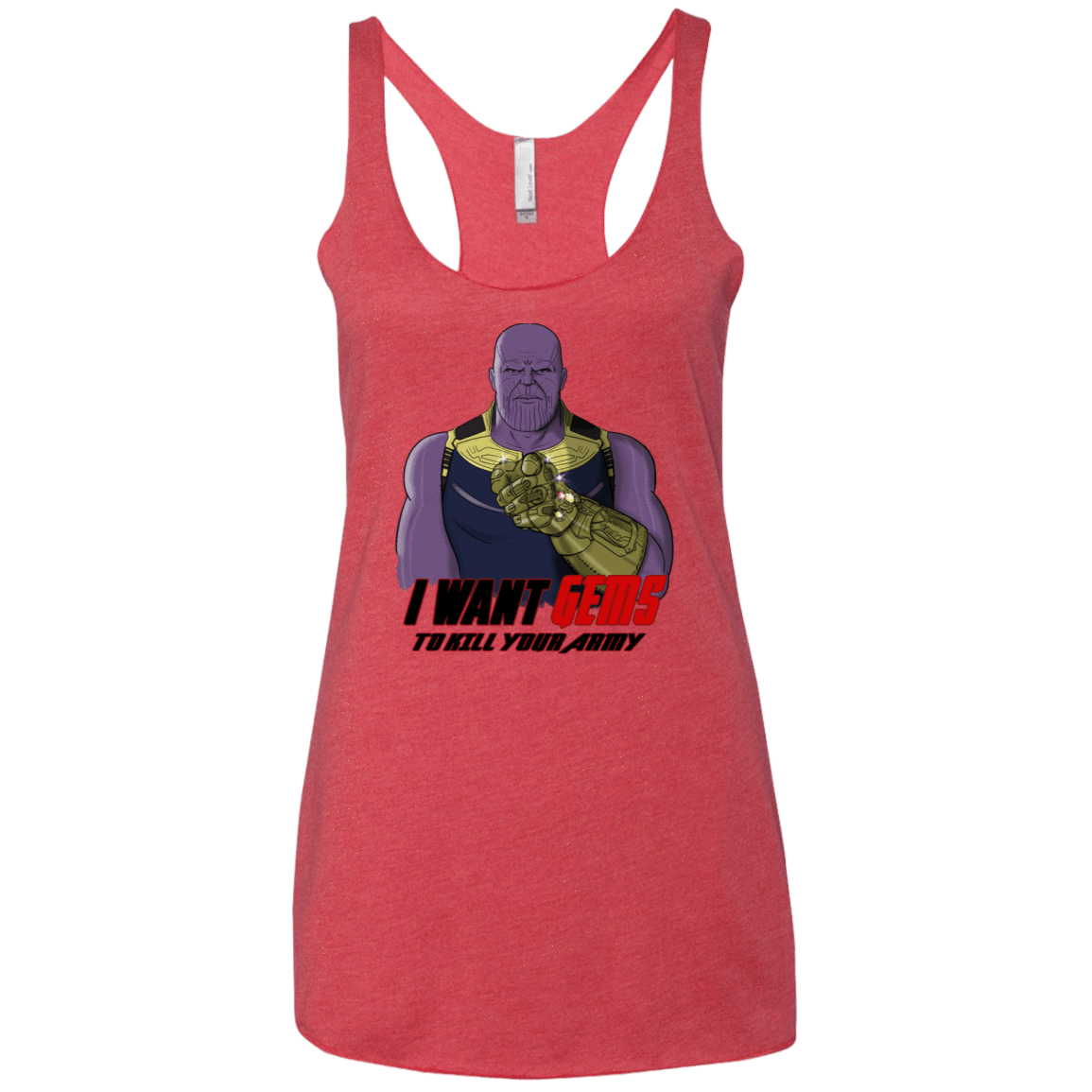 T-Shirts Vintage Red / X-Small Thanos Sam Women's Triblend Racerback Tank
