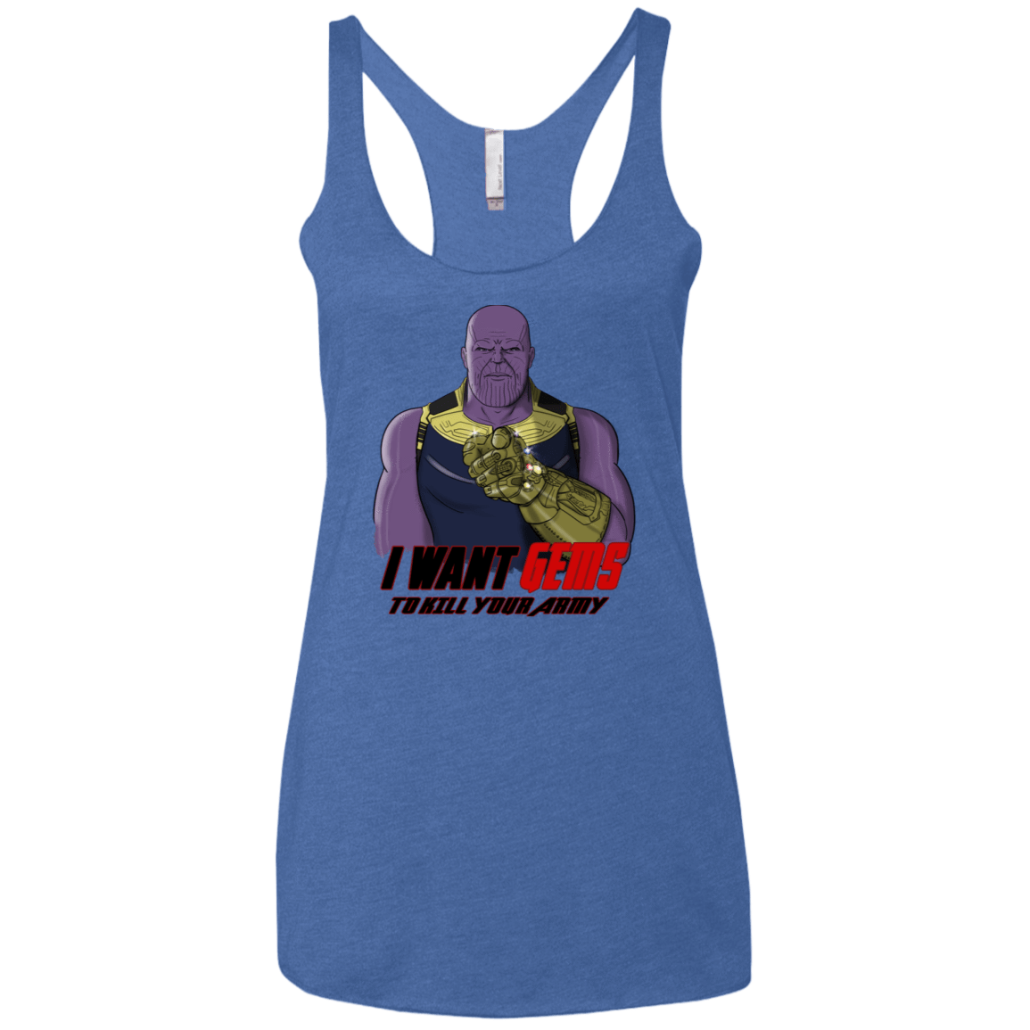 T-Shirts Vintage Royal / X-Small Thanos Sam Women's Triblend Racerback Tank