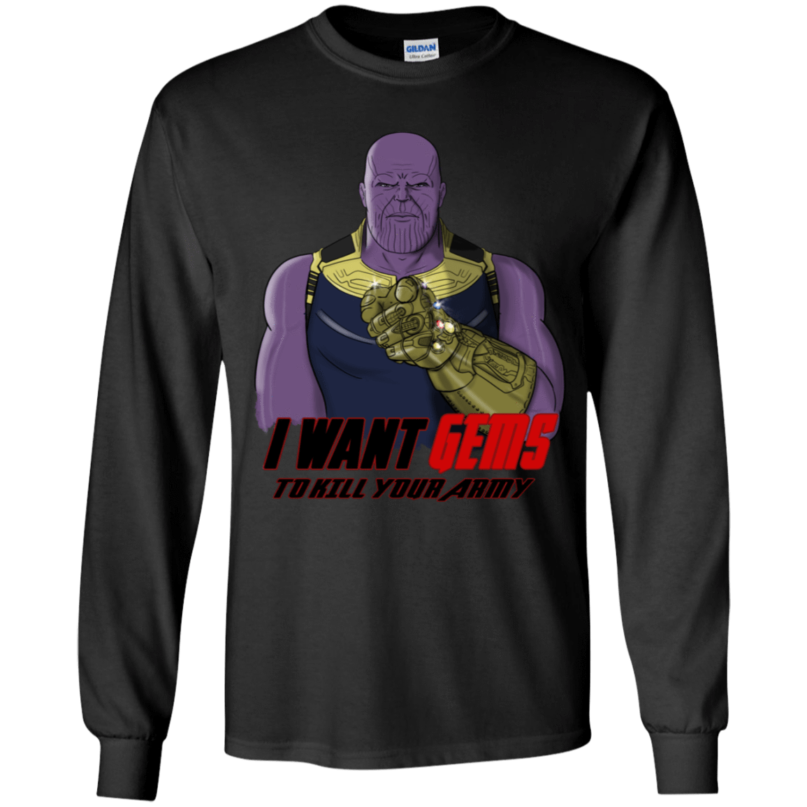 T-Shirts Black / YS Thanos Sam Youth Long Sleeve T-Shirt
