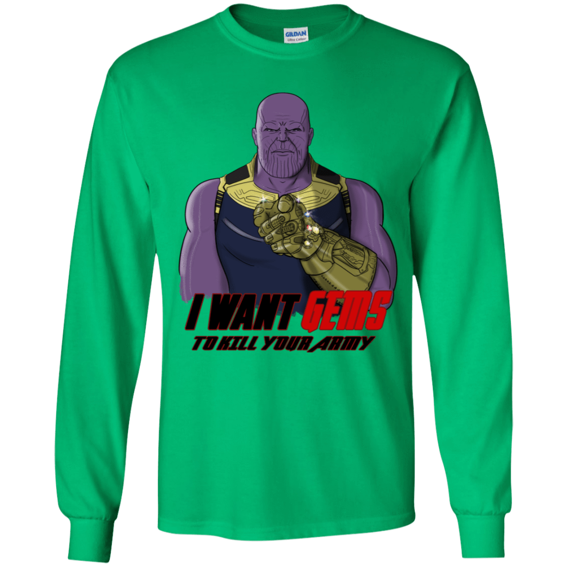 T-Shirts Irish Green / YS Thanos Sam Youth Long Sleeve T-Shirt