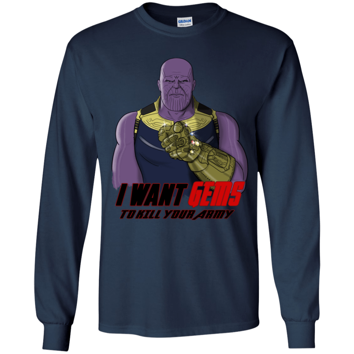 T-Shirts Navy / YS Thanos Sam Youth Long Sleeve T-Shirt