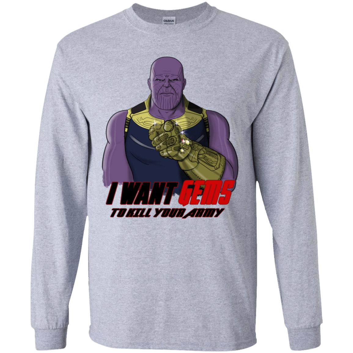 T-Shirts Sport Grey / YS Thanos Sam Youth Long Sleeve T-Shirt