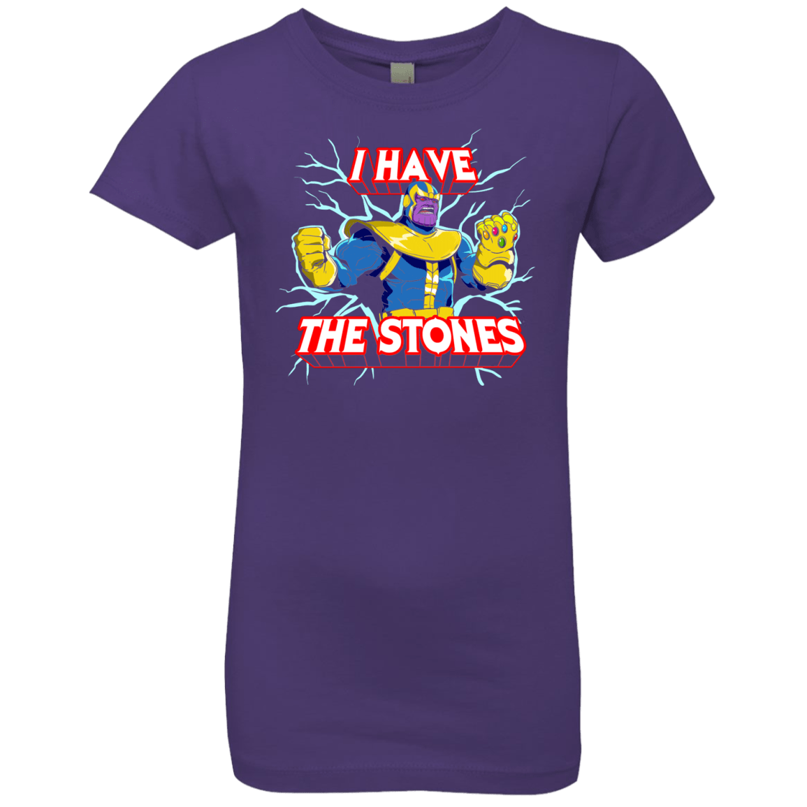 T-Shirts Purple Rush / YXS Thanos stones Girls Premium T-Shirt
