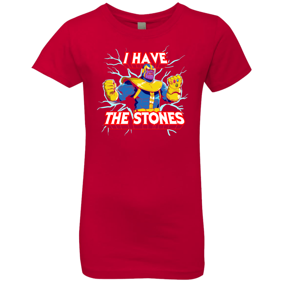 T-Shirts Red / YXS Thanos stones Girls Premium T-Shirt