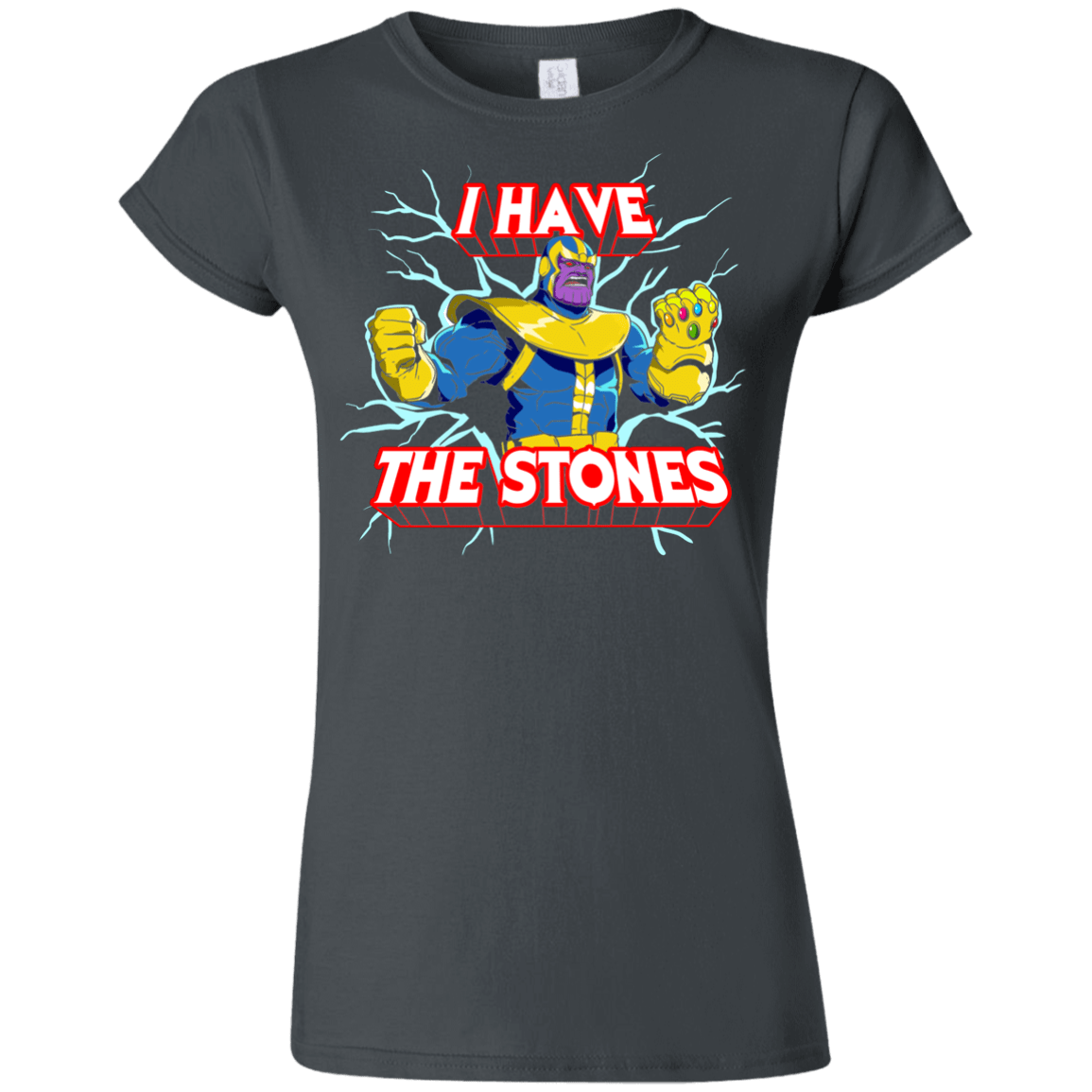 T-Shirts Charcoal / S Thanos stones Junior Slimmer-Fit T-Shirt