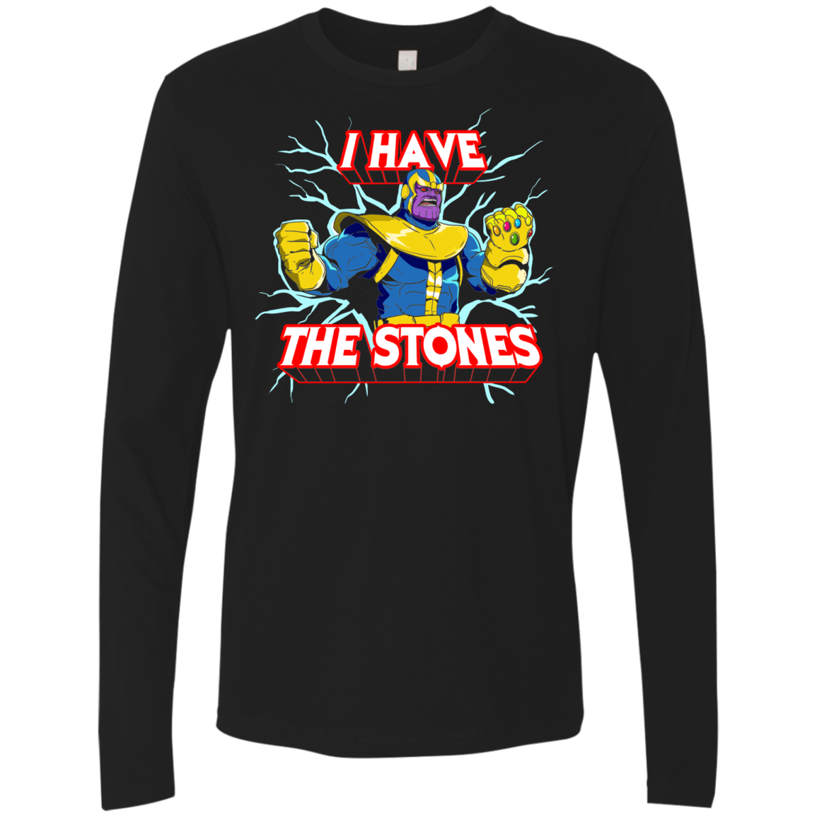 T-Shirts Black / S Thanos stones Men's Premium Long Sleeve