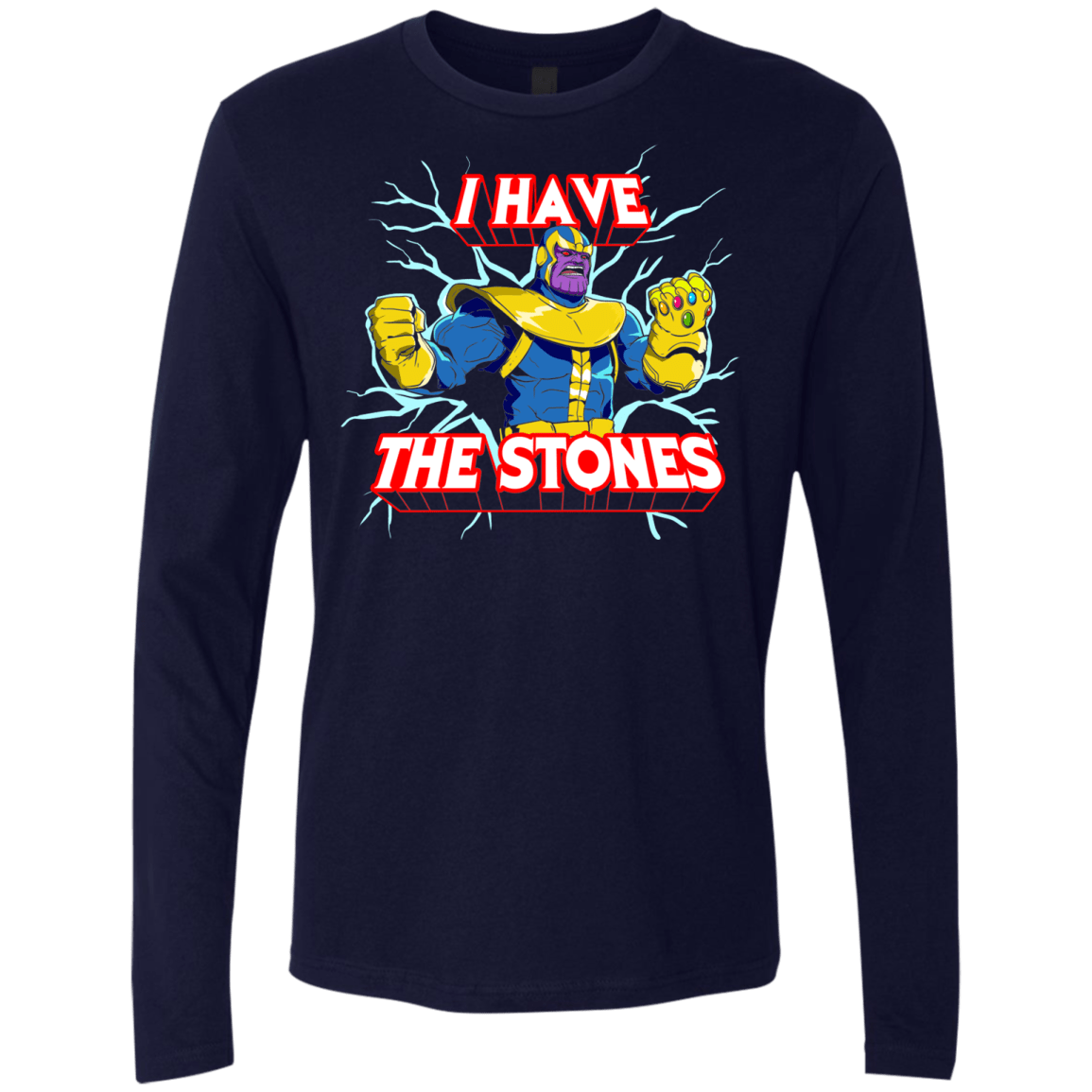 T-Shirts Midnight Navy / S Thanos stones Men's Premium Long Sleeve