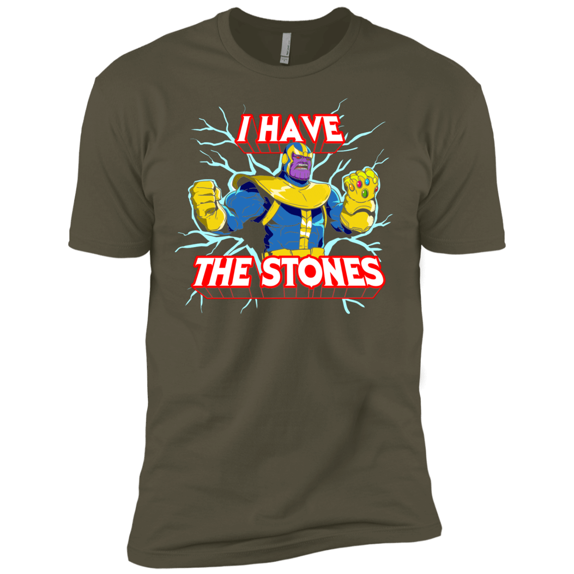T-Shirts Military Green / X-Small Thanos stones Men's Premium T-Shirt
