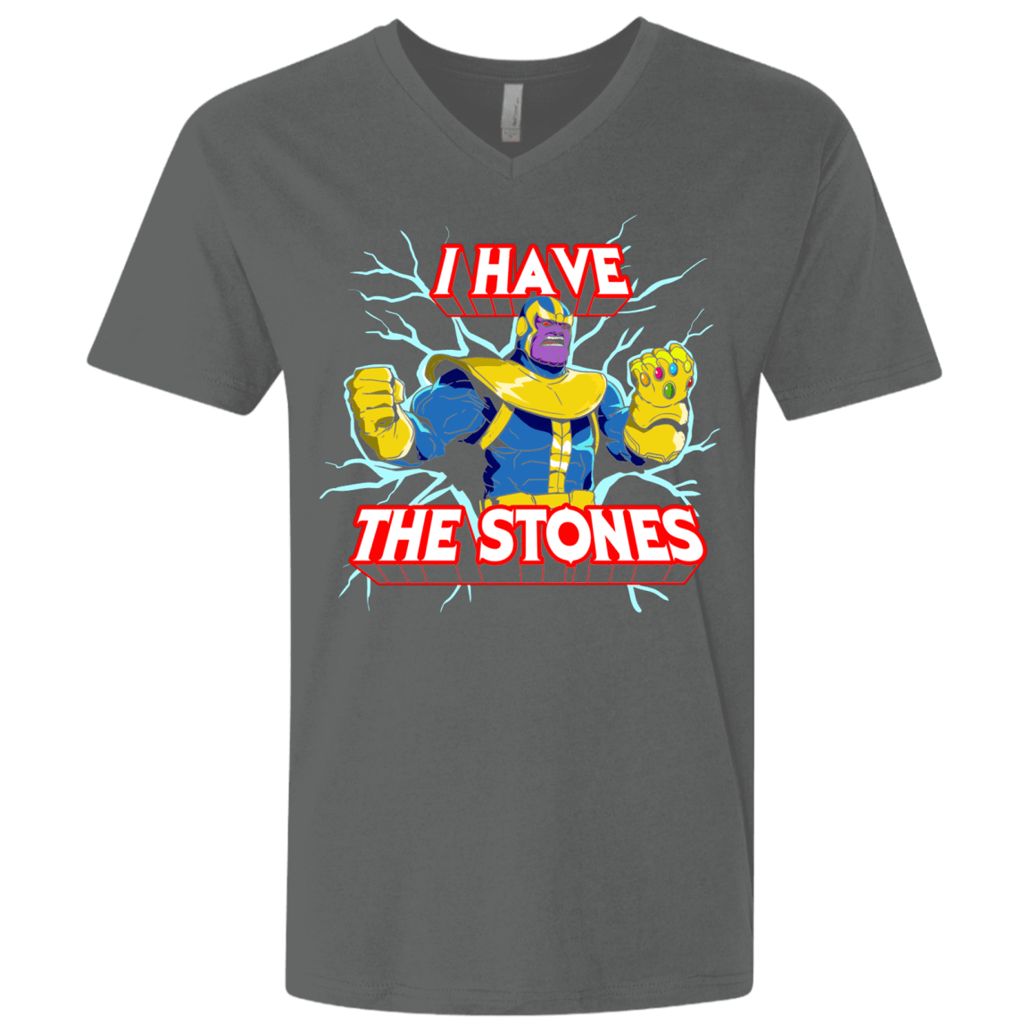 T-Shirts Heavy Metal / X-Small Thanos stones Men's Premium V-Neck