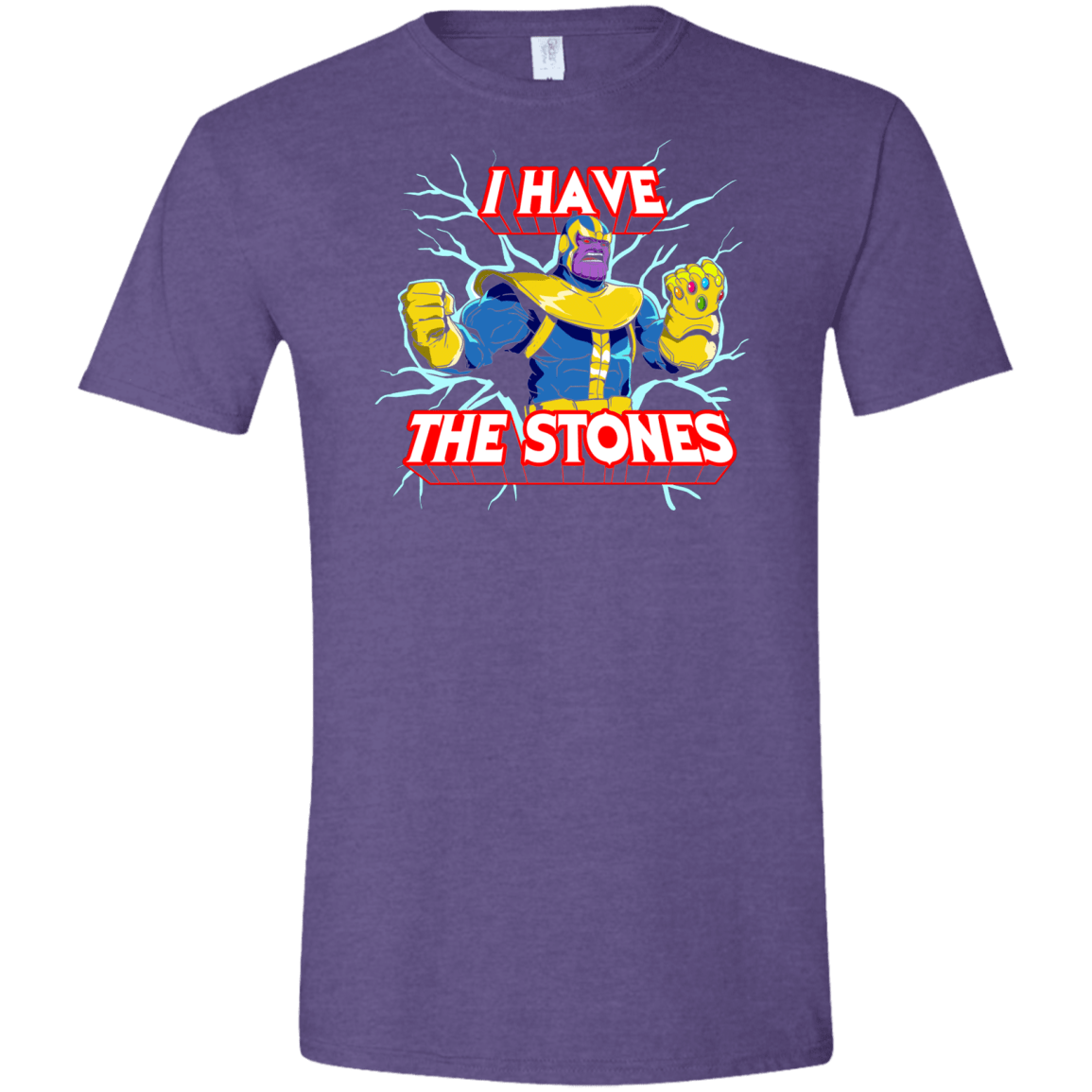 T-Shirts Heather Purple / S Thanos stones Men's Semi-Fitted Softstyle