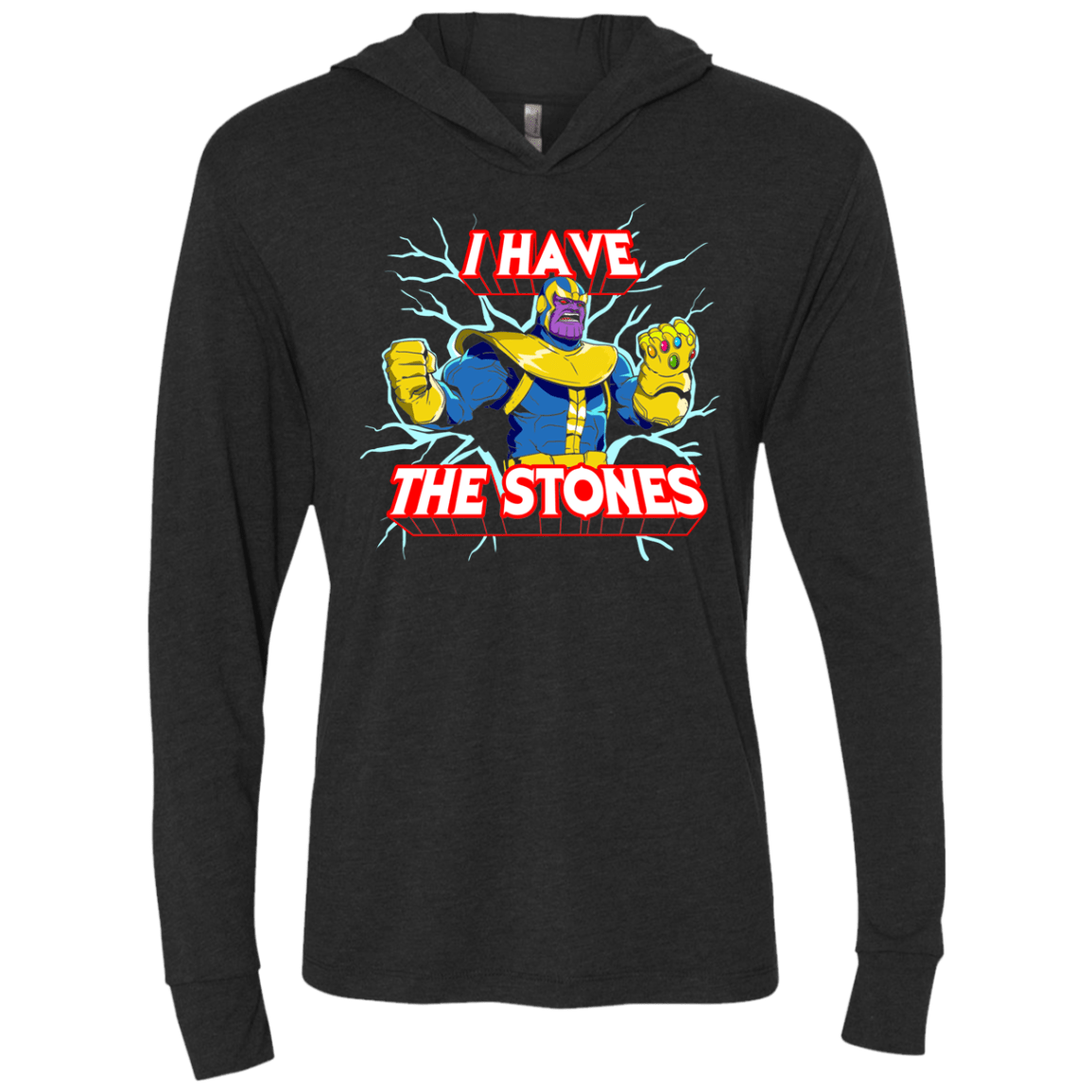 T-Shirts Vintage Black / X-Small Thanos stones Triblend Long Sleeve Hoodie Tee