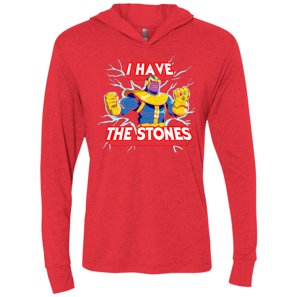 T-Shirts Vintage Red / X-Small Thanos stones Triblend Long Sleeve Hoodie Tee