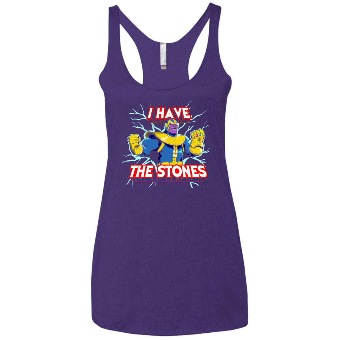 T-Shirts Purple Rush / X-Small Thanos stones Women's Triblend Racerback Tank