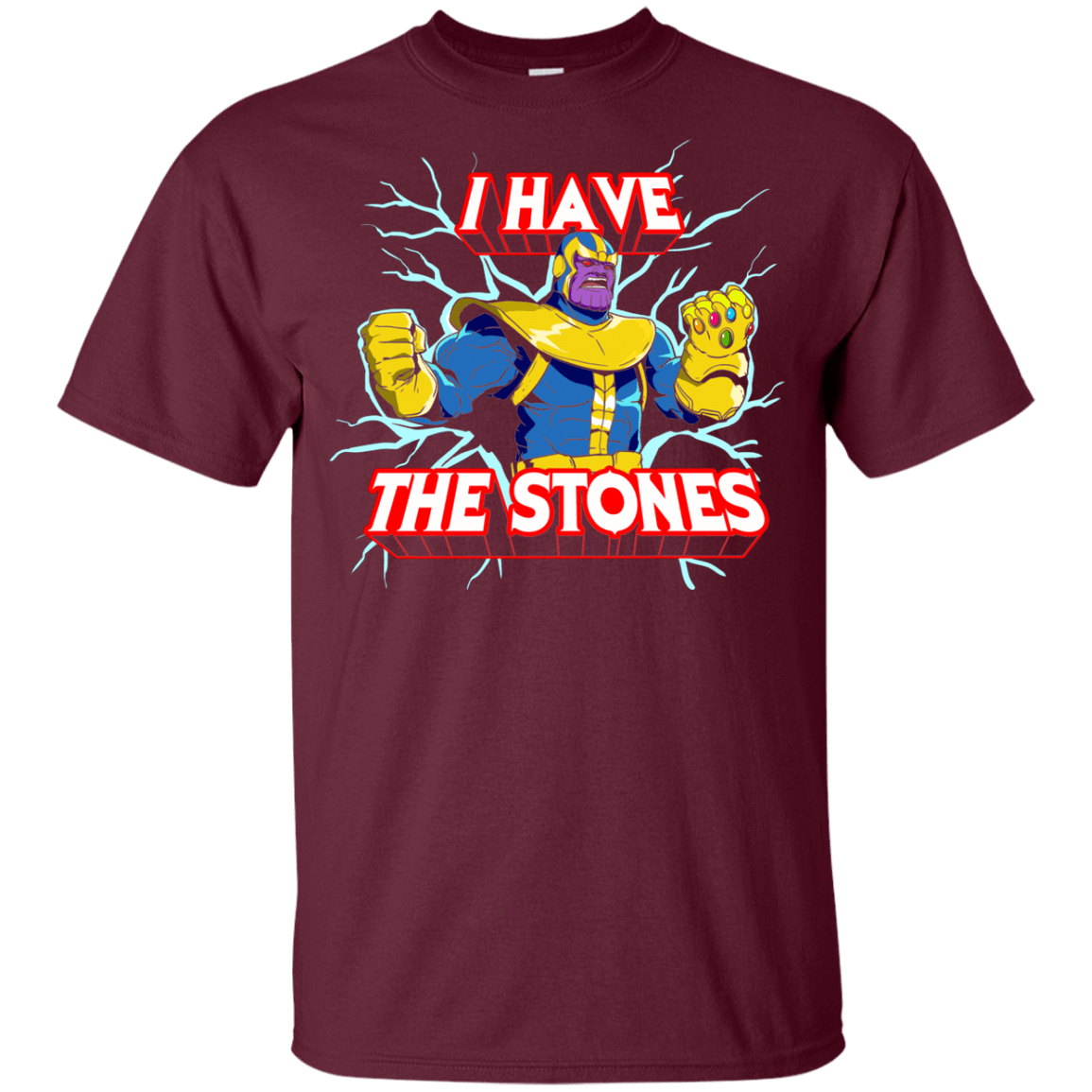 T-Shirts Maroon / YXS Thanos stones Youth T-Shirt