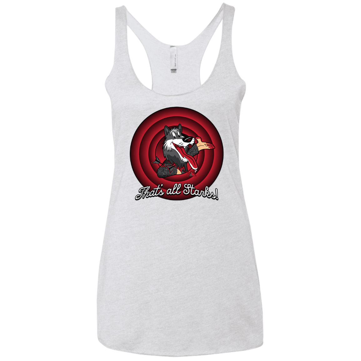 T-Shirts Heather White / X-Small That's all Starks Women's Triblend Racerback Tank