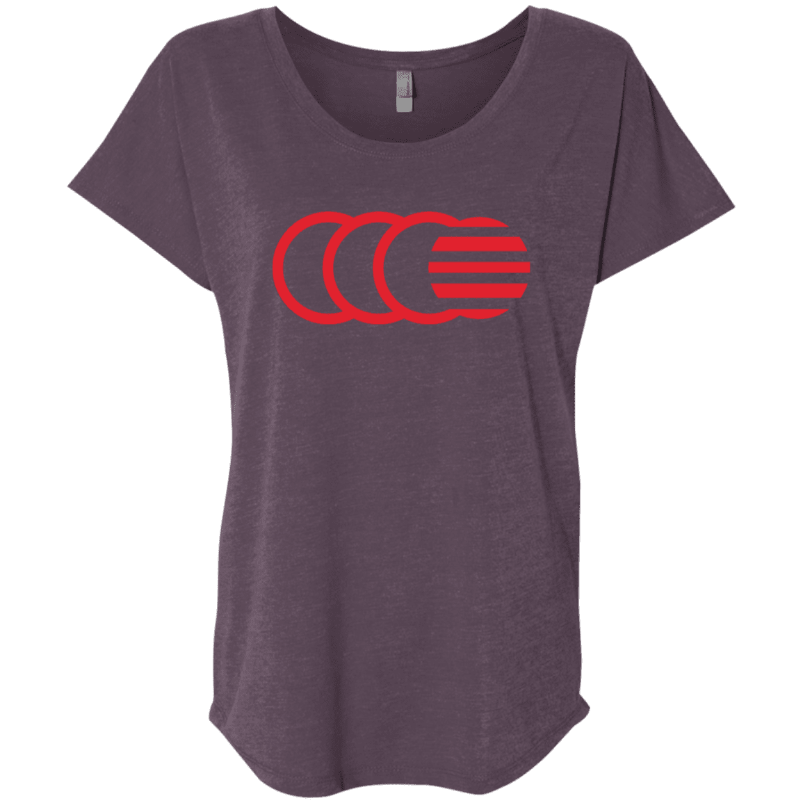 T-Shirts Vintage Purple / X-Small That's No Moon Triblend Dolman Sleeve