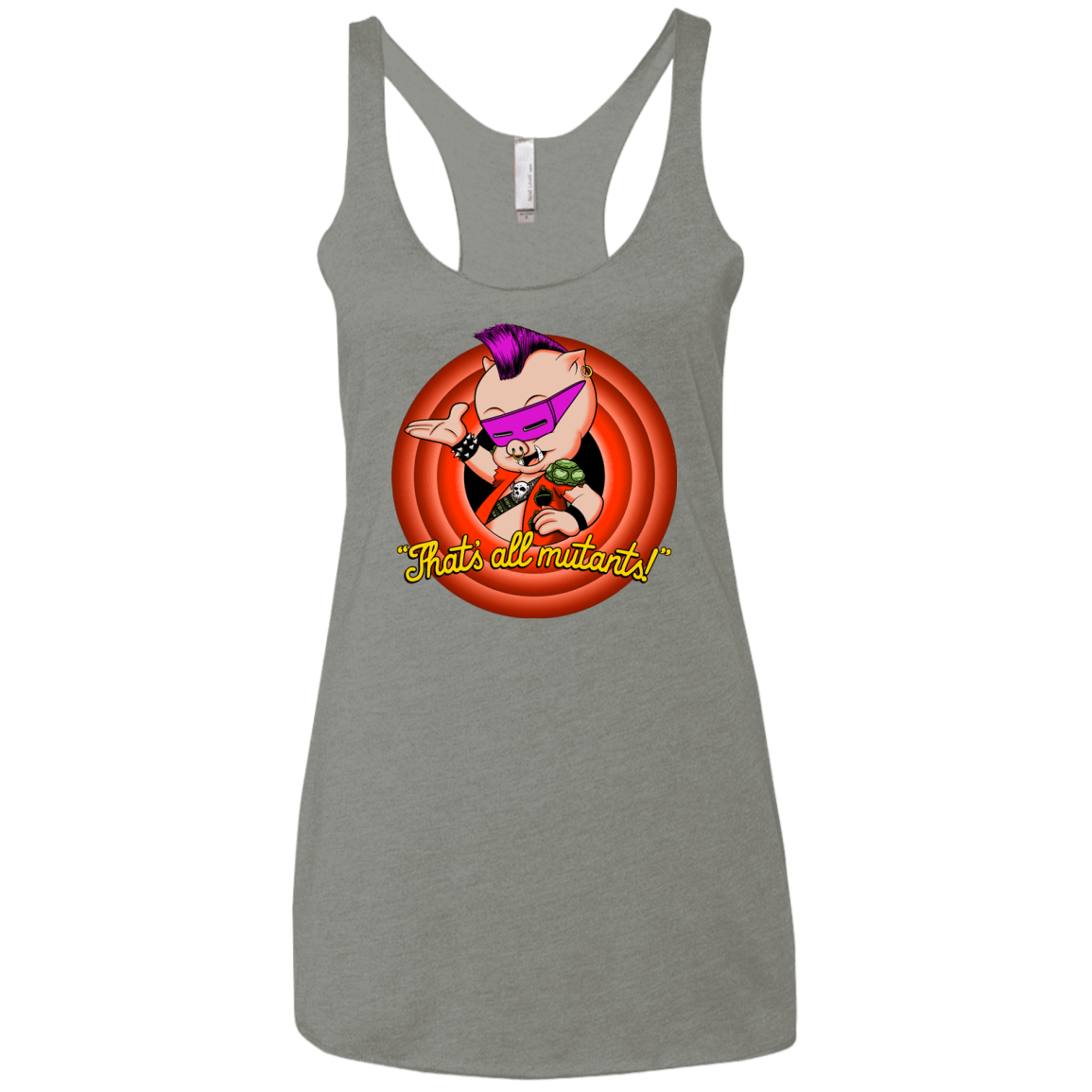 T-Shirts Venetian Grey / X-Small Thats all Mutants Women's Triblend Racerback Tank