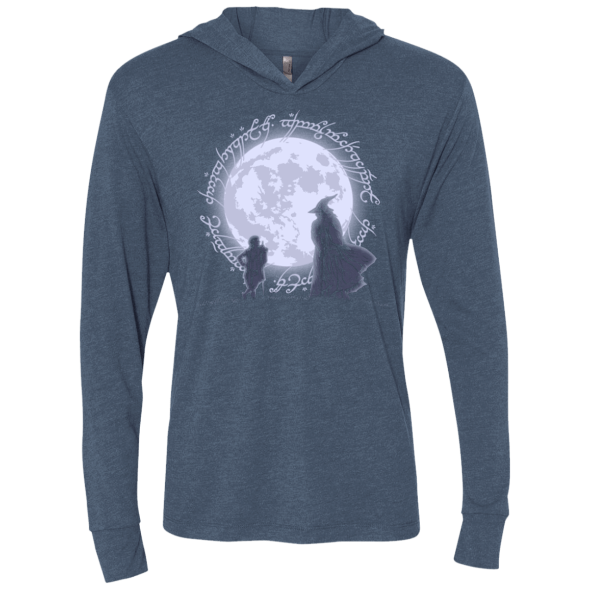 T-Shirts Indigo / X-Small The Adventure Begins Triblend Long Sleeve Hoodie Tee