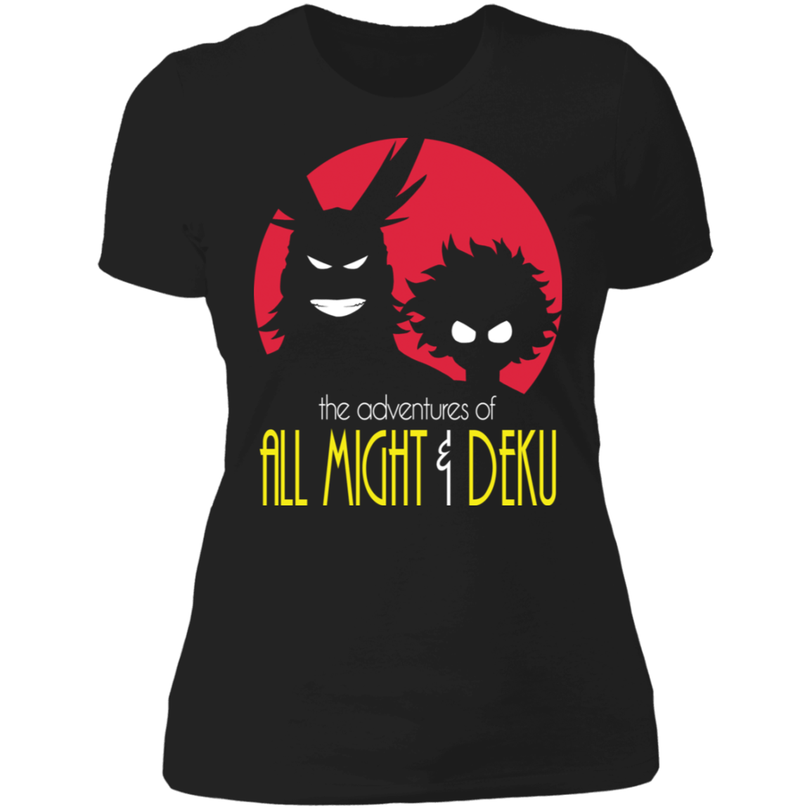T-Shirts Black / X-Small The Adventures of All Might & Deku Women's Premium T-Shirt