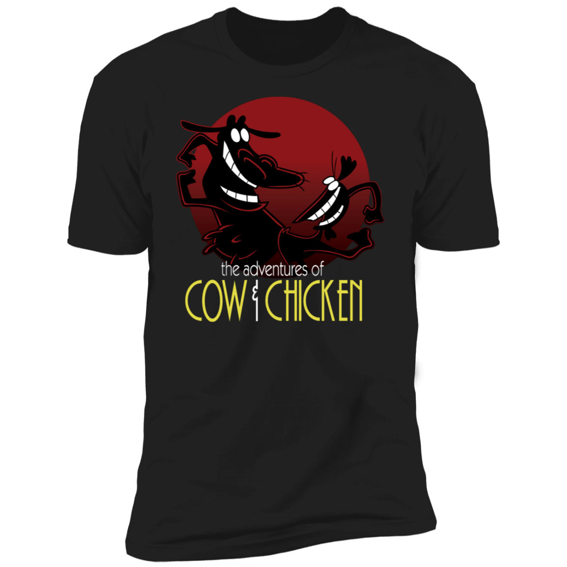 T-Shirts Black / X-Small The Adventures of Cow and Chicken Men's Premium T-Shirt