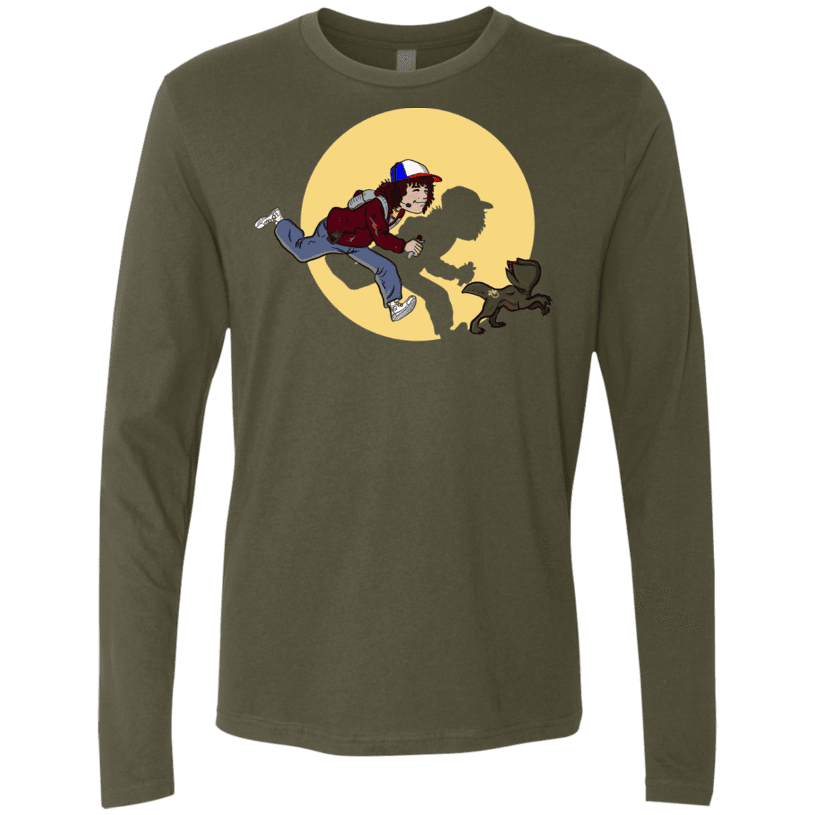 T-Shirts Military Green / S The Adventures of Dustin Men's Premium Long Sleeve