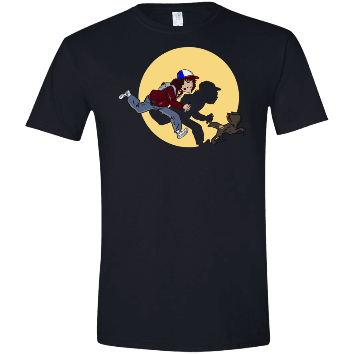 T-Shirts Black / X-Small The Adventures of Dustin Men's Semi-Fitted Softstyle