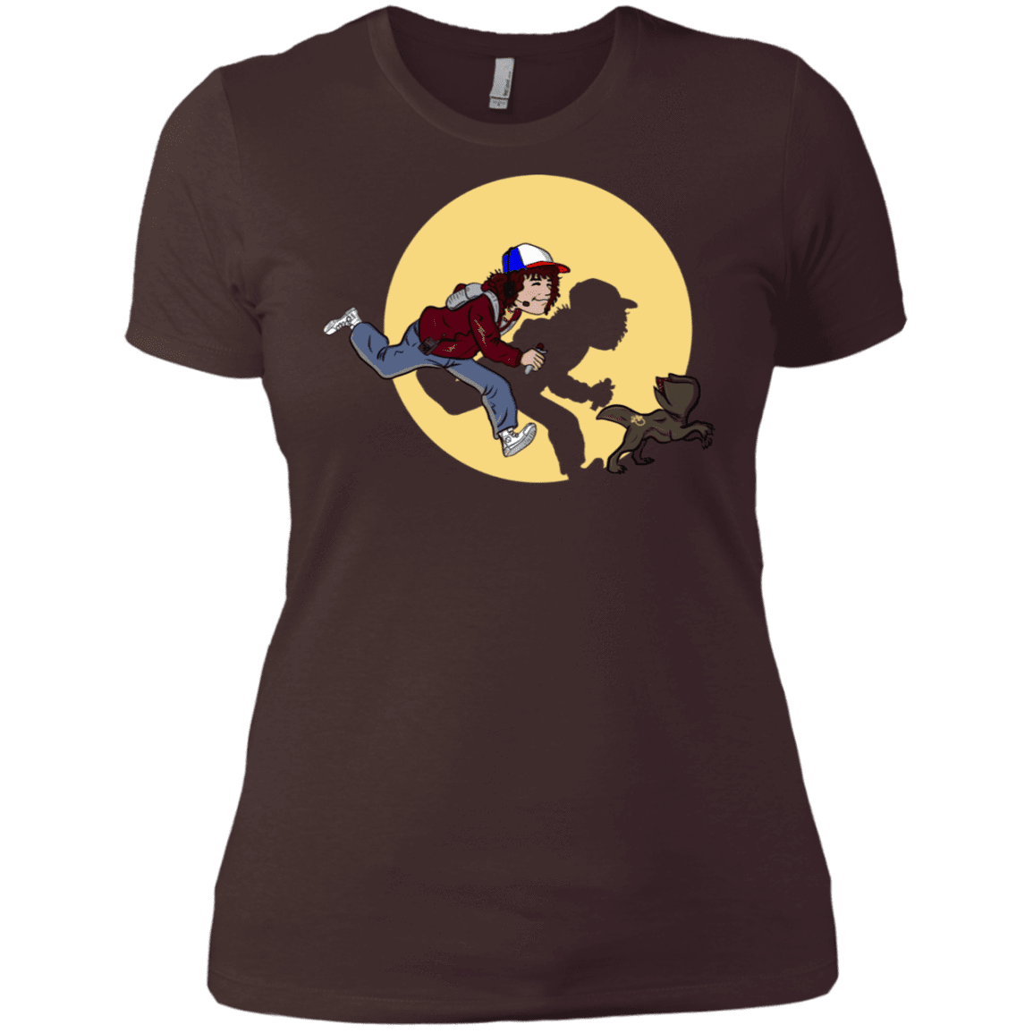 T-Shirts Dark Chocolate / X-Small The Adventures of Dustin Women's Premium T-Shirt