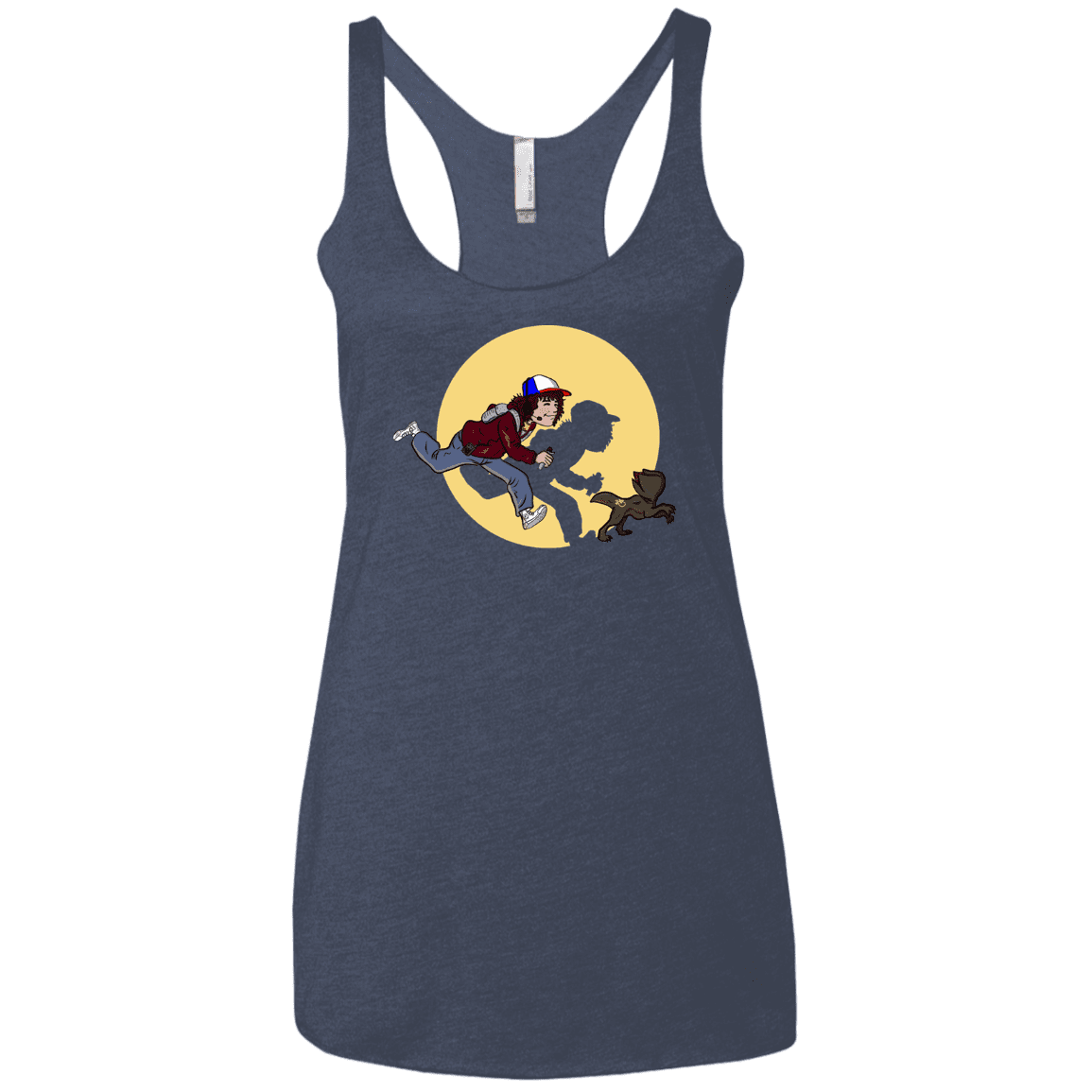 T-Shirts Vintage Navy / X-Small The Adventures of Dustin Women's Triblend Racerback Tank