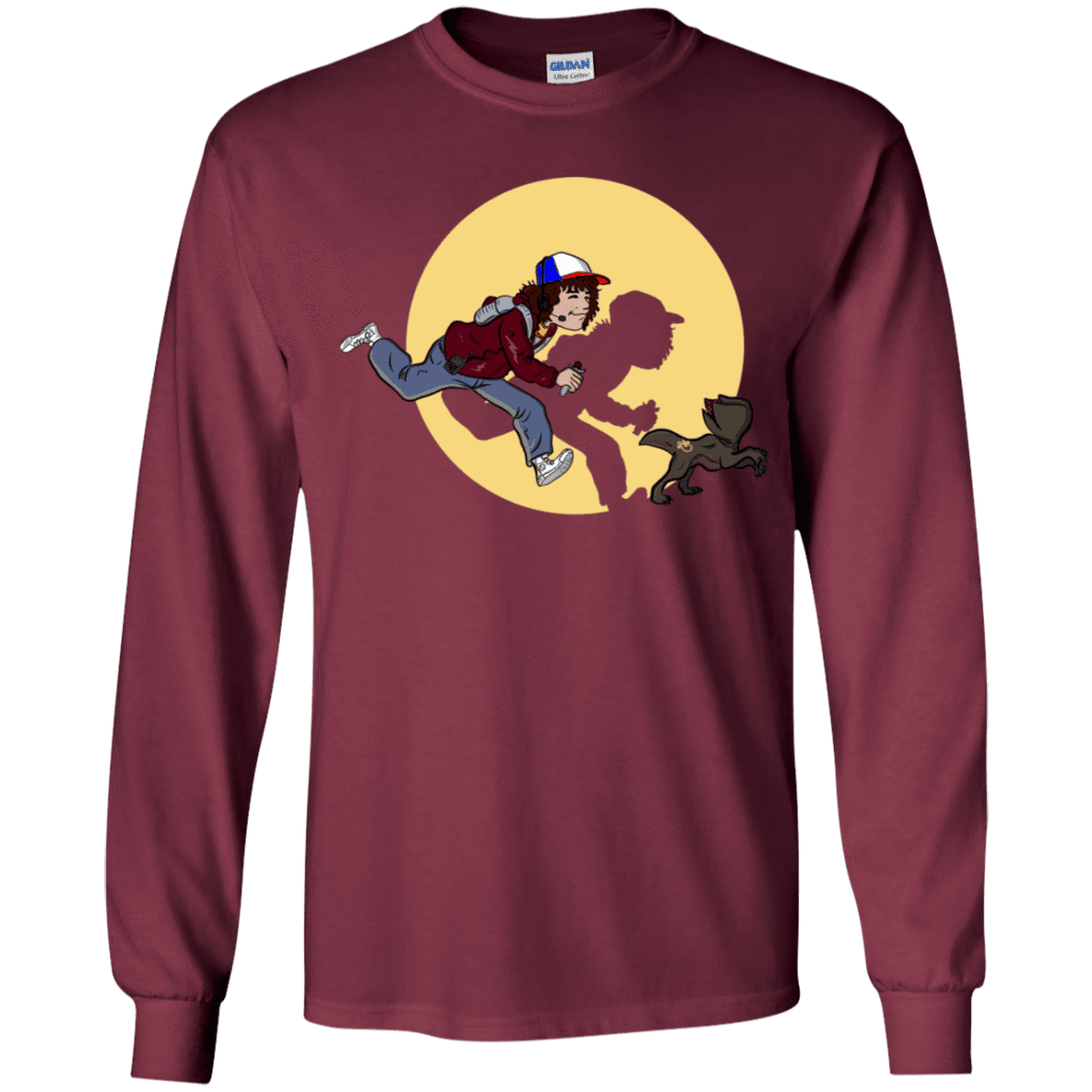 T-Shirts Maroon / YS The Adventures of Dustin Youth Long Sleeve T-Shirt