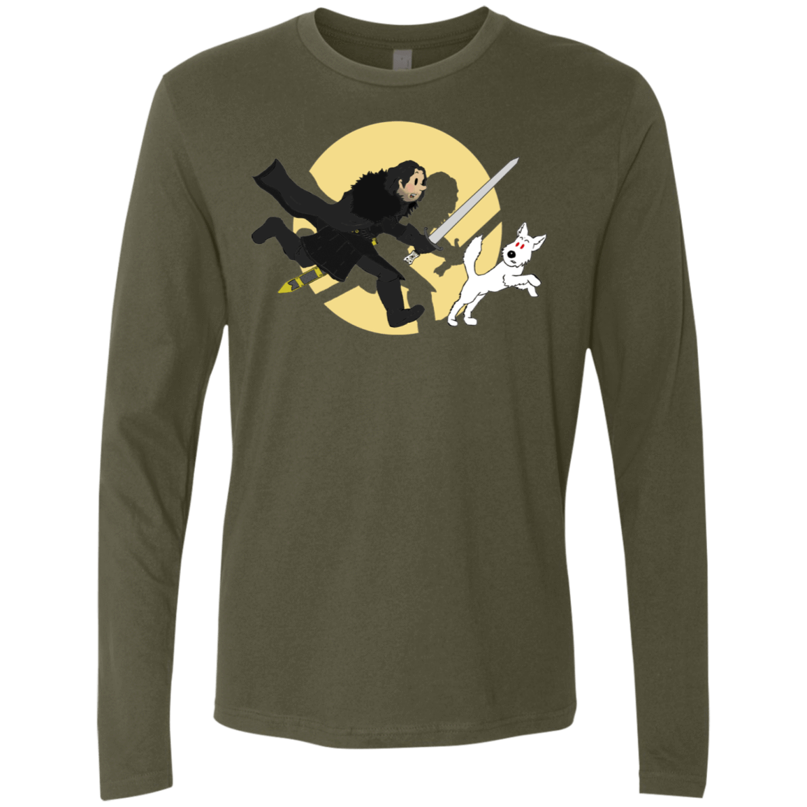 T-Shirts Military Green / S The Adventures of Jon Snow Men's Premium Long Sleeve