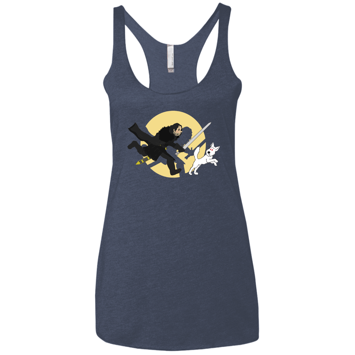 T-Shirts Vintage Navy / X-Small The Adventures of Jon Snow Women's Triblend Racerback Tank