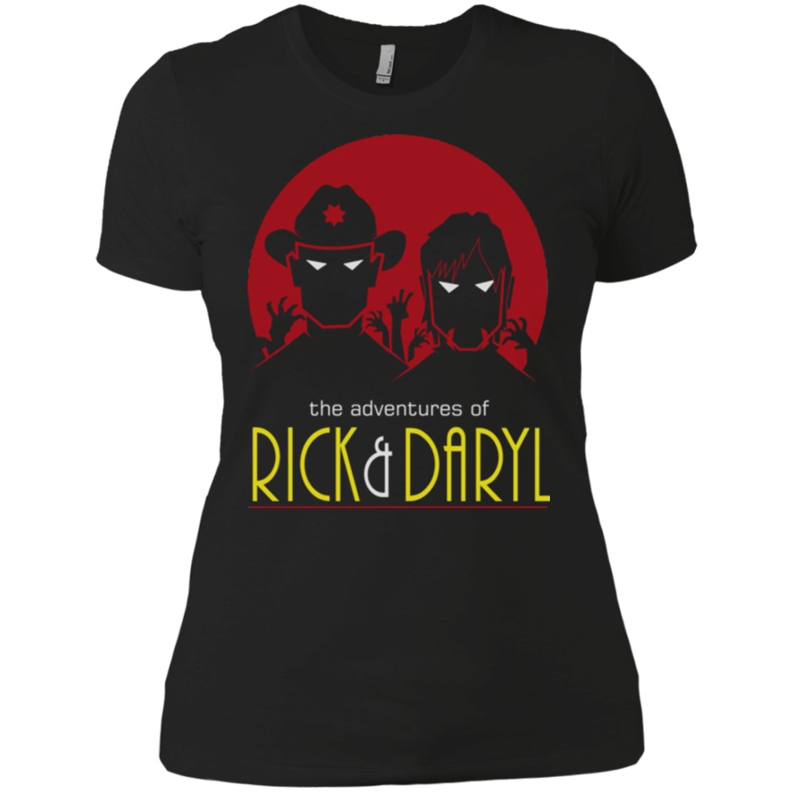 T-Shirts Black / X-Small The Adventures of Rick and Daryl Women's Premium T-Shirt