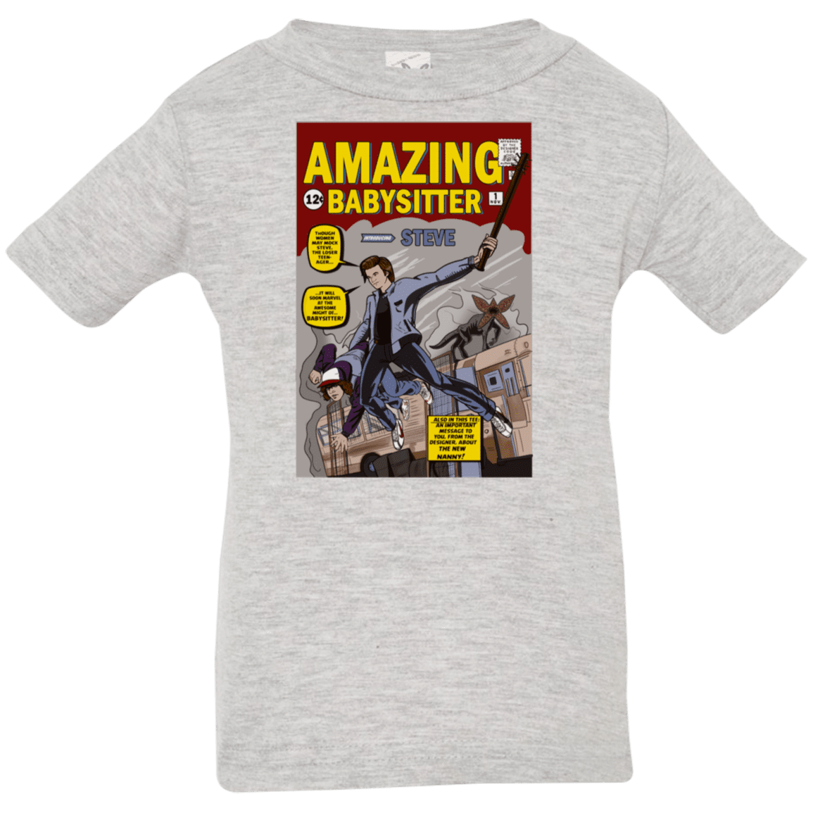 T-Shirts Heather Grey / 6 Months The Amazing Babysitter Infant Premium T-Shirt