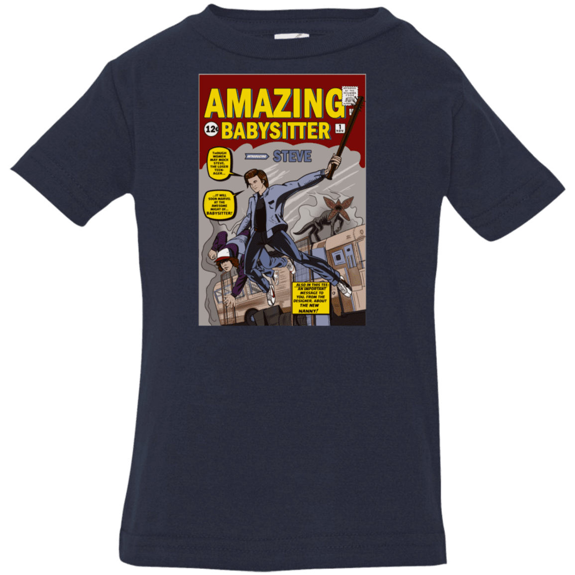 T-Shirts Navy / 6 Months The Amazing Babysitter Infant Premium T-Shirt