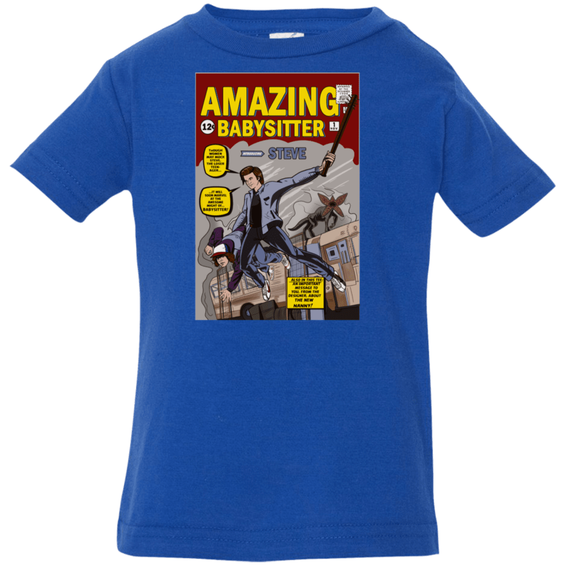 T-Shirts Royal / 6 Months The Amazing Babysitter Infant Premium T-Shirt