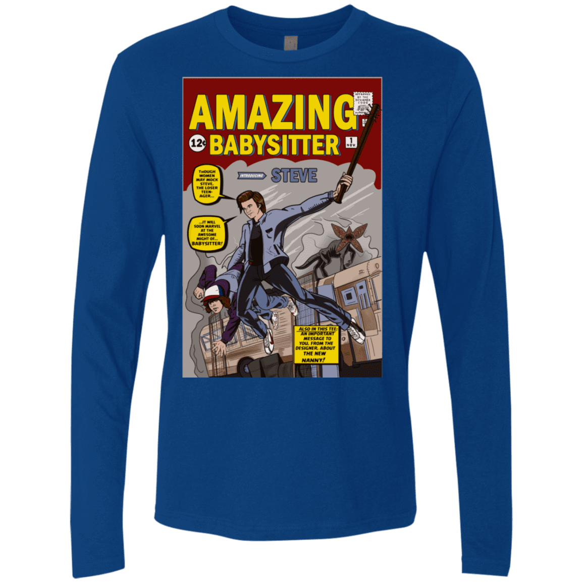 T-Shirts Royal / S The Amazing Babysitter Men's Premium Long Sleeve