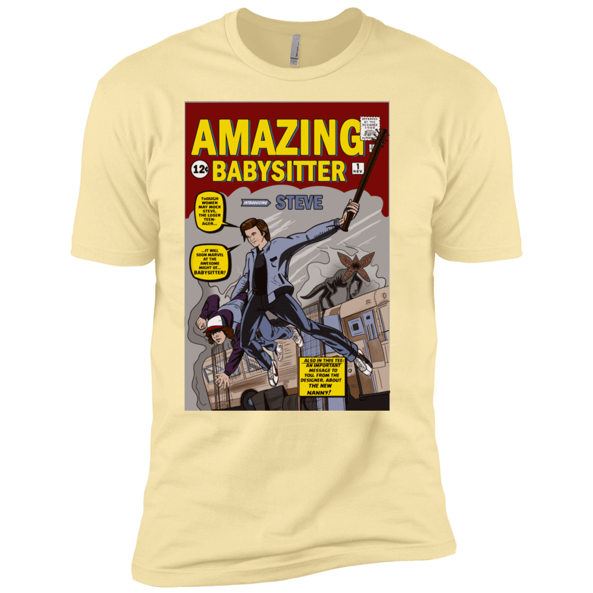 T-Shirts Banana Cream / X-Small The Amazing Babysitter Men's Premium T-Shirt