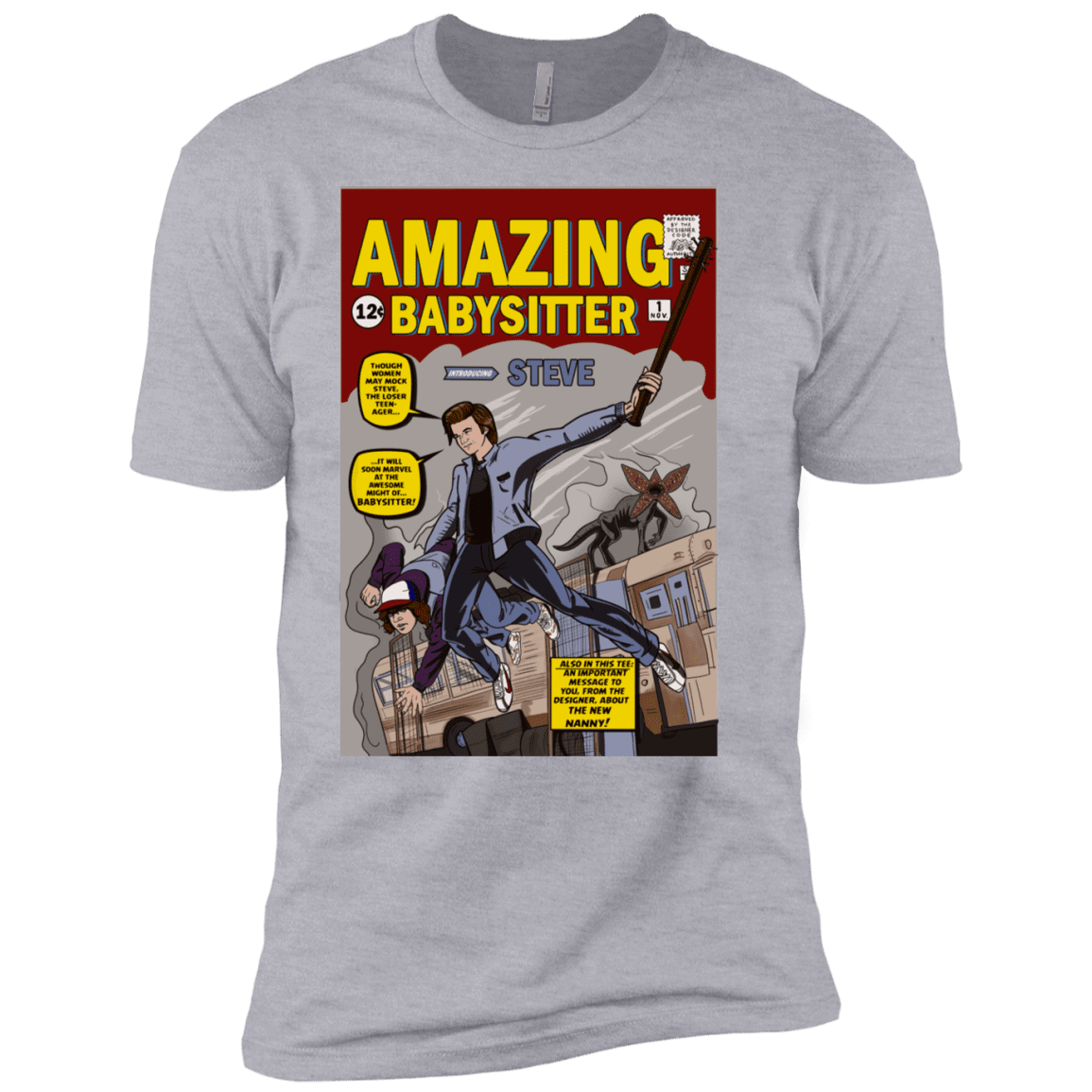 T-Shirts Heather Grey / X-Small The Amazing Babysitter Men's Premium T-Shirt