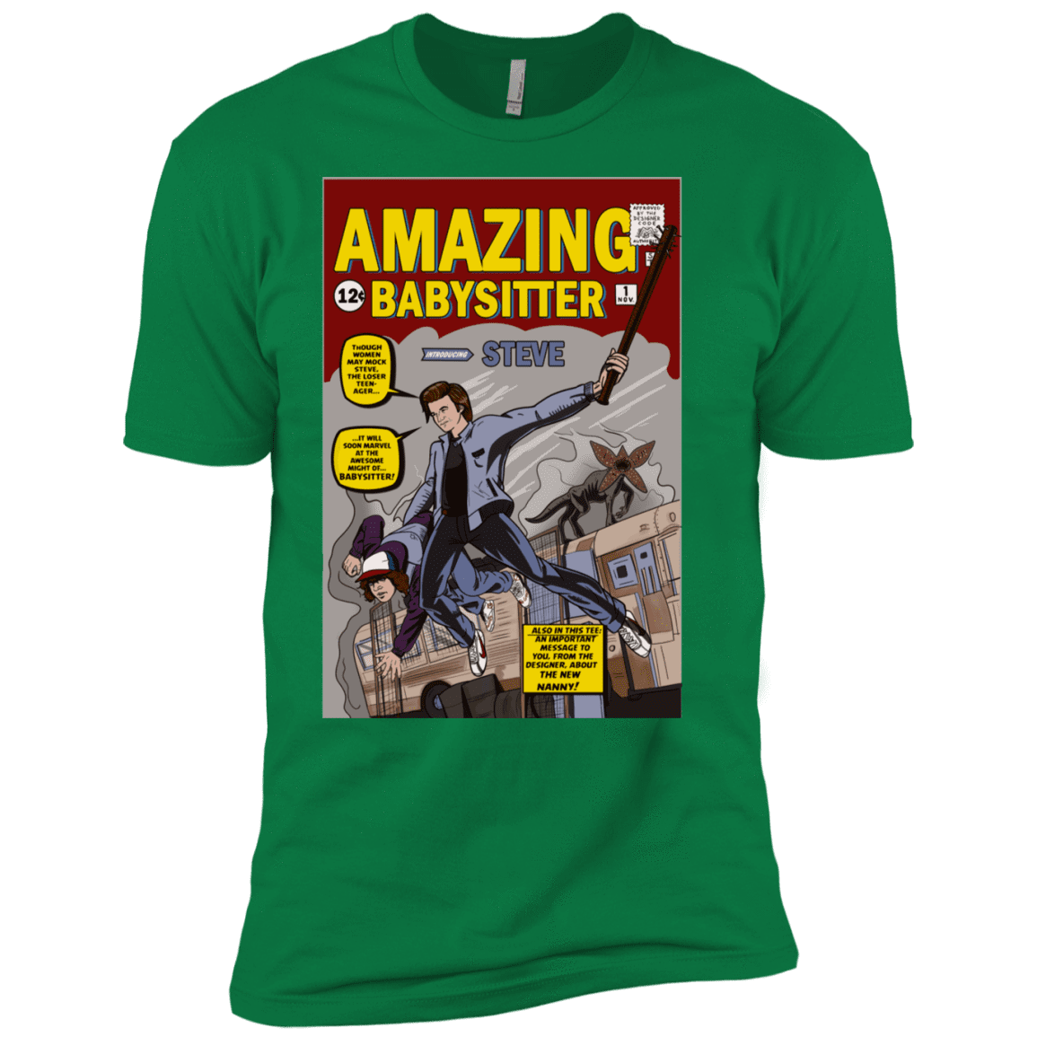 T-Shirts Kelly Green / X-Small The Amazing Babysitter Men's Premium T-Shirt